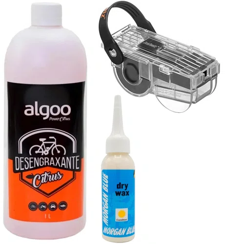 Kit Limpeza e Lubrificação Morgan Blue Dry Wax + Limpador Ice Toolz + Desengraxante Algoo