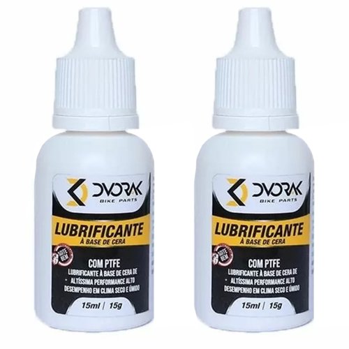 Kit Lubrificante de Bicicleta Dvorak Cera PTFE 15ml 2 Unidades