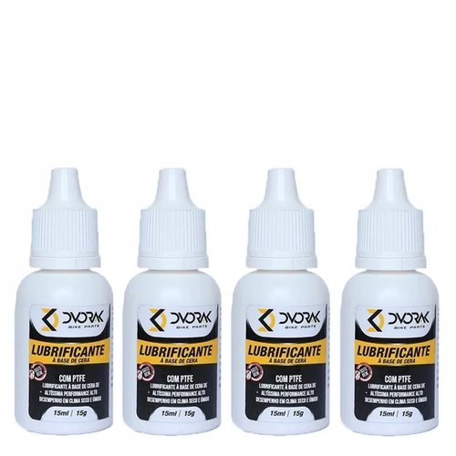 Kit Lubrificante de Bicicleta Dvorak Cera PTFE 15ml 4 Unidades