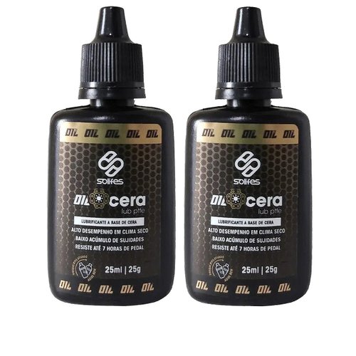 Kit Lubrificante de Bicicleta Solifes Lub Cera PTFE 25ml 2 Unidades