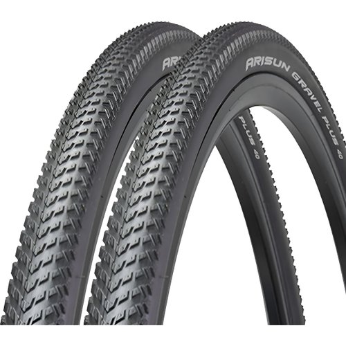 Kit Pneu de Bicicleta Arisun Gravel Plus 700X40 Tubeless 2 Unidades
