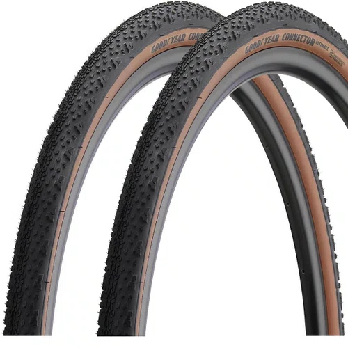Kit Pneu de Bicicleta Gravel Goodyear Connector Ultimate 700X45 Tubeless Bege 2 Unidades