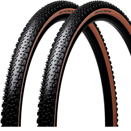 Kit Pneu de Bicicleta Gravel Goodyear Peak Ultimate 700x45 Tubeless Bege 2 Unidades