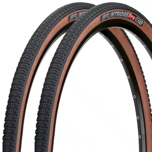 Kit Pneu de Bicicleta Gravel Kenda Flintridge GCT CS 700x35 Bege 2 Unidades