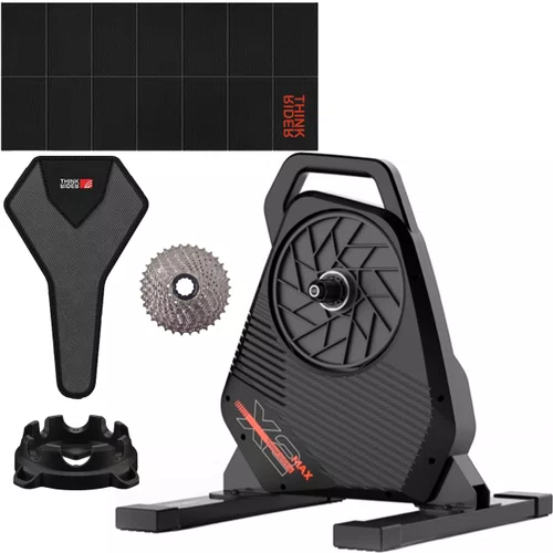 Kit Rolo de Treino ThinkRider X2-Max Smart + Tapete + Suporte de Roda + Protetor de Suor + Cassete 11 vel 11-28
