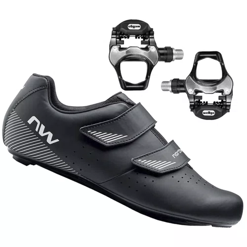 Kit Sapatilha de Ciclismo Northwave Jet 3 + Pedal Wellgo Padrão Look Keo