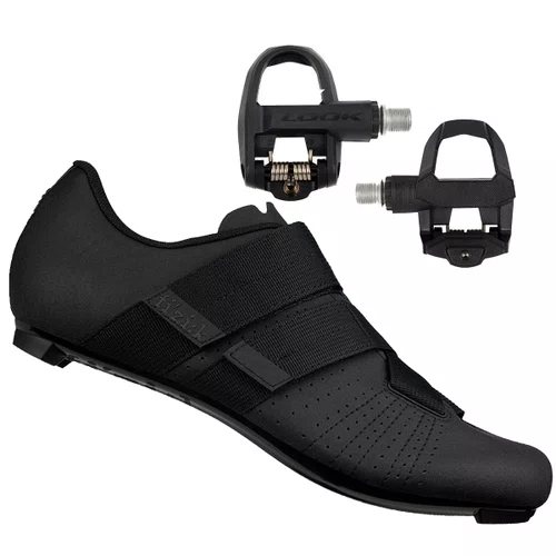 Kit Sapatilha Fizik Tempo Powerstrap R5 Speed Preta + Pedal Look Keo Classic 3
