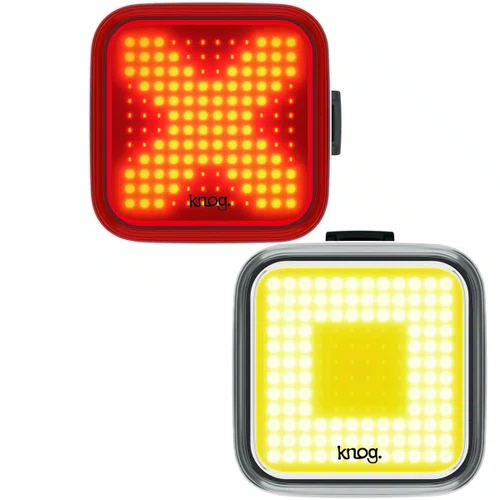 Kit Sinalizadores de Bicicleta Knog Blinder Square e Blinder X