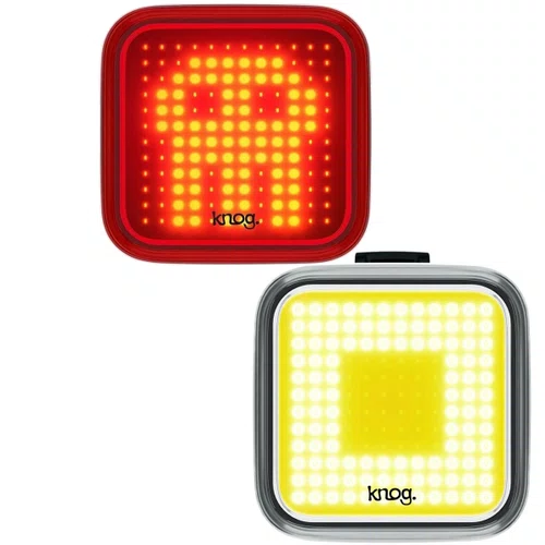 Kit Sinalizadores de Bicicleta Knog Blinder Square e Caveira