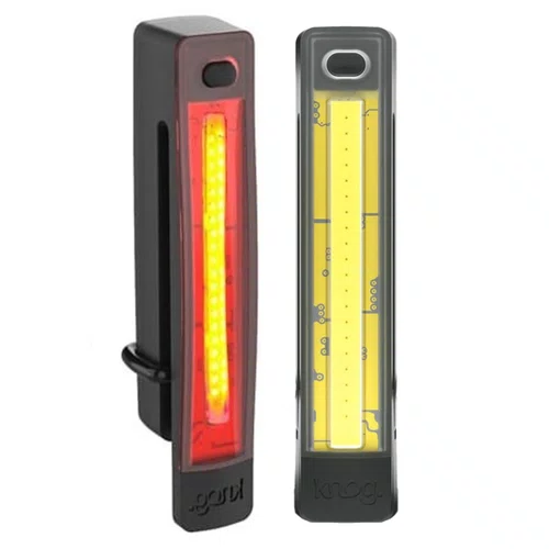 Kit Sinalizador Traseiro de Bicicleta Knog Plus USB 20 Lúmens + Sinalizador Dianteiro Knog Plus