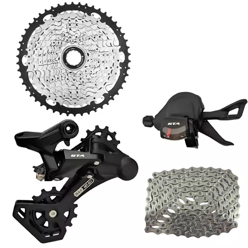 Kit Transmissão de Bicicleta Alavanca + Câmbio + Corrente + Cassete 12 vel Kit Transmissão de Bicicleta Alavanca + Câmbio + Corrente + Cassete 12 vel