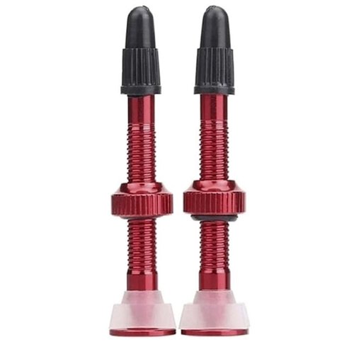 Kit Válvulas Absolute Tubeless Vermelho 48mm 2 Unidades