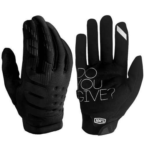 Luva de Ciclismo 100% Brisker Preta