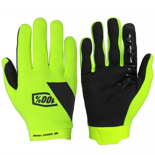 Luva de Ciclismo 100% Ridecamp Amarela