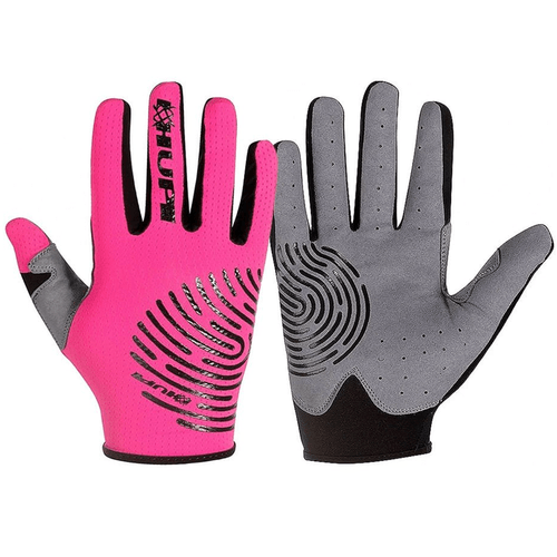 Luva de Ciclismo Hupi Biometria Feminina Rosa