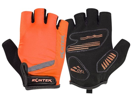 Luva de Ciclismo Rontek RT-20 Gel Laranja