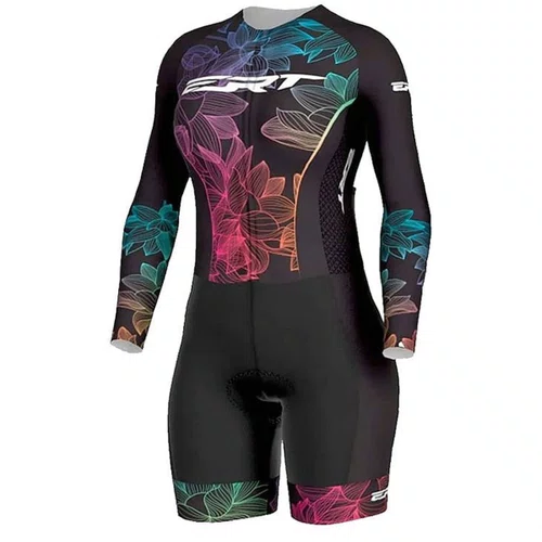 Macaquinho de Ciclismo ERT New Elite Hortensia Feminino Preto