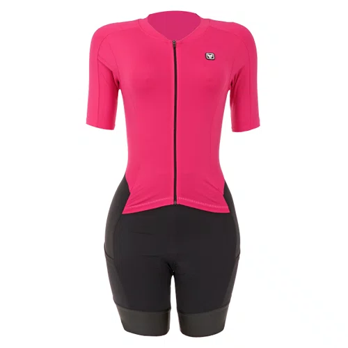 Macaquinho de Ciclismo Free Force Classic Feminino Rosa