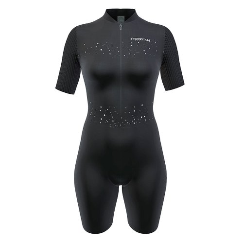 Macaquinho de Ciclismo Marcio May Moove Gel Star Preto Feminino