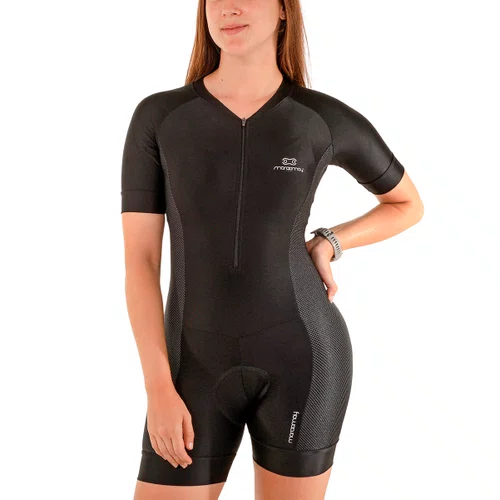 Macaquinho de Ciclismo Marcio May Race Carbon Feminino