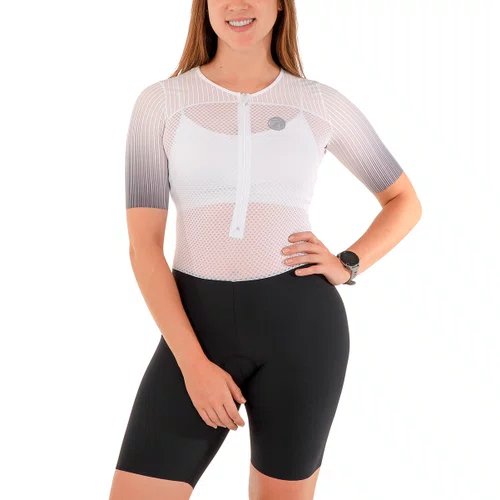 Macaquinho de Ciclismo Mauro Ribeiro Triathlon Racing Feminino