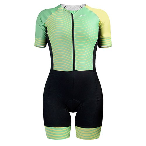 Macaquinho de Ciclismo SportXtreme Adventure Citrus Feminino Verde e Amarelo Macaquinho de Ciclismo SportXtreme Adventure Citrus Feminino Verde e Amarelo