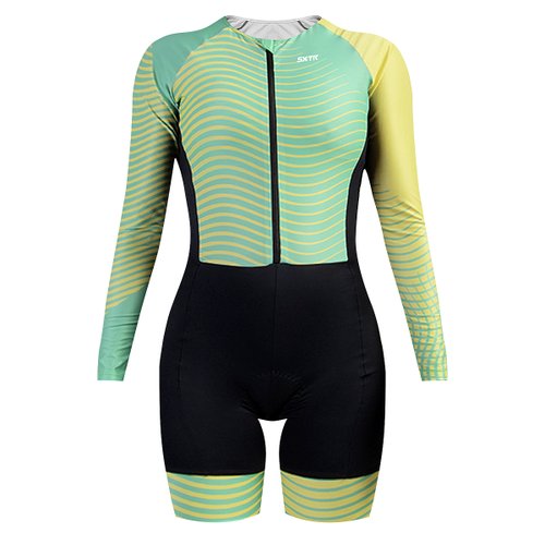 Macaquinho de Ciclismo SportXtreme Adventure Manga Longa Citrus Feminino Verde e Amarelo Macaquinho de Ciclismo SportXtreme Adventure Manga Longa Citrus Feminino Verde e Amarelo