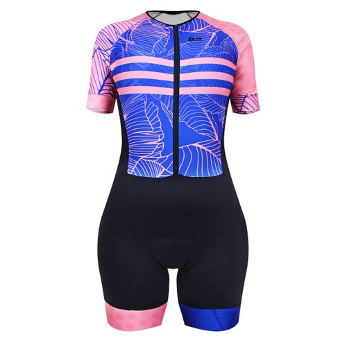 Macaquinho de Ciclismo SportXtreme Comfort Serena Feminino Preto e Azul