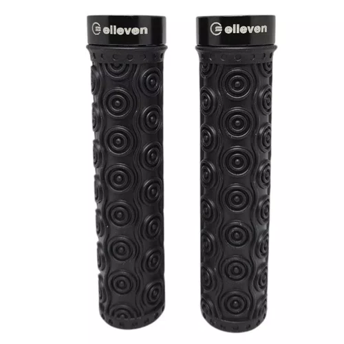 Manopla de Bicicleta Elleven Silicone Premium 4 com Trava Preto