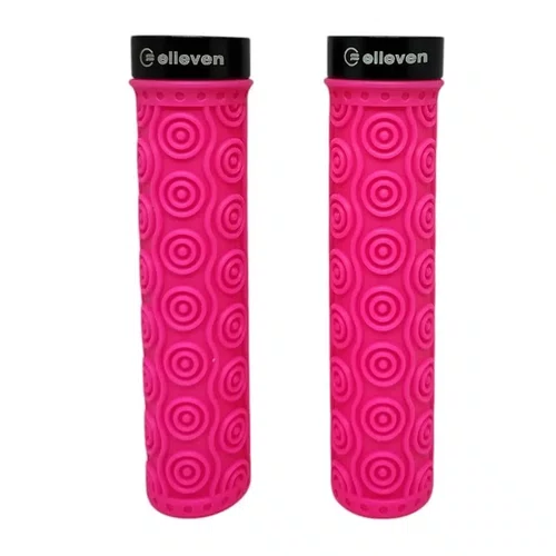 Manopla de Bicicleta ELLEVEN Silicone Premium 4 com Trava Rosa