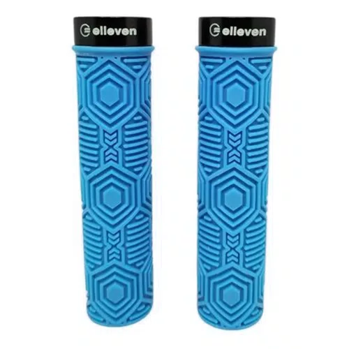 Manopla de Bicicleta Elleven Silicone Premium com Trava Azul
