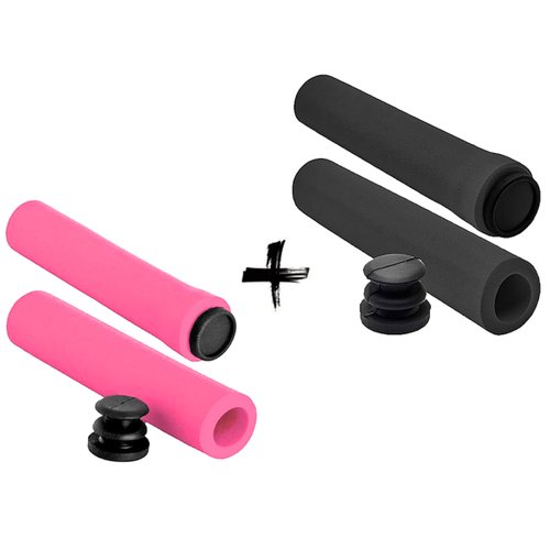 Kit Manopla de Bicicleta Rontek Silicone 2 Unidades