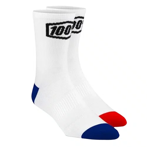 Meia de Ciclismo 100% Terrain Branca