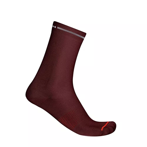 Meia de Ciclismo Castelli Premio Evo 18 Roxa