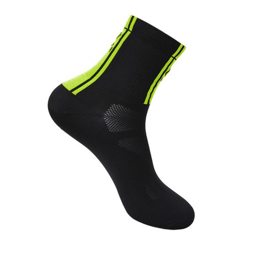 Meia De Ciclismo Flr Elite 5.5 Preta e Amarelo