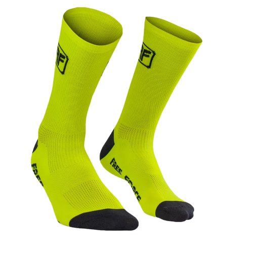 Meia de Ciclismo Free Force Lisa Amarela