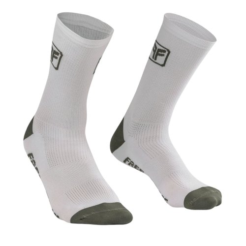 Meia de Ciclismo Free Force Lisa Branca Meia de Ciclismo Free Force Lisa Branca