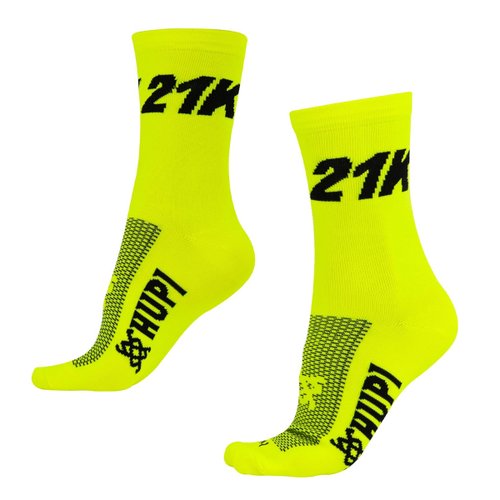 Meia de Ciclismo Hupi 21k Amarela
