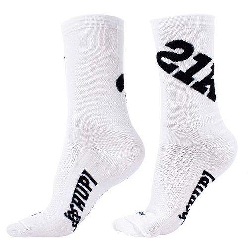 Meia de Ciclismo Hupi Bikes 21k Ultra Branca