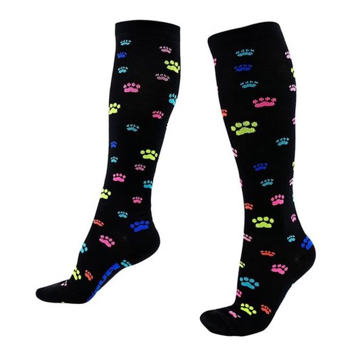 Meia de Ciclismo Hupi Bikes Longa Love Pets Colors