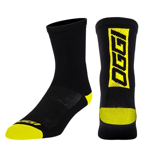 Meia de Ciclismo Oggi Authentic Preta e Amarela