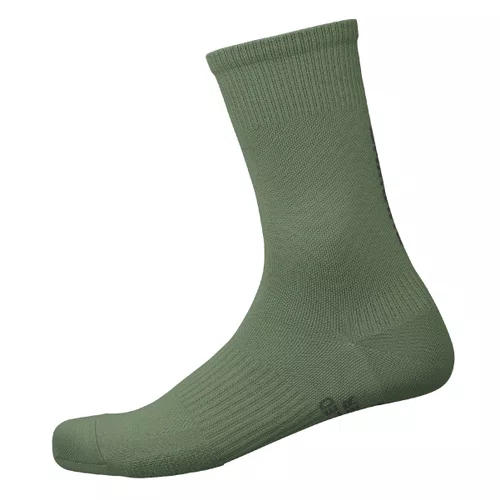 Meia de Ciclismo Shimano Racing Cano Alto Verde