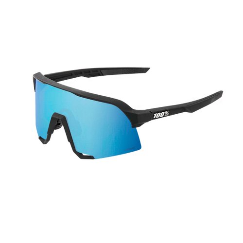 Óculos Ciclismo 100% S3 Matte Black Hiper Blue 2 Lentes