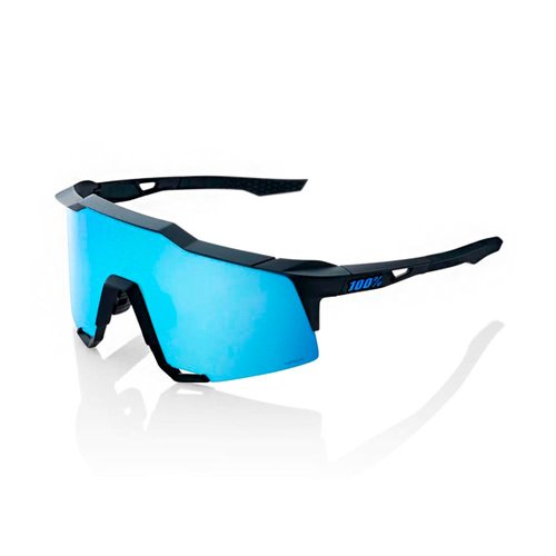 Óculos Ciclismo 100% Speedcraft Matte Black Hiper Blue Mirror