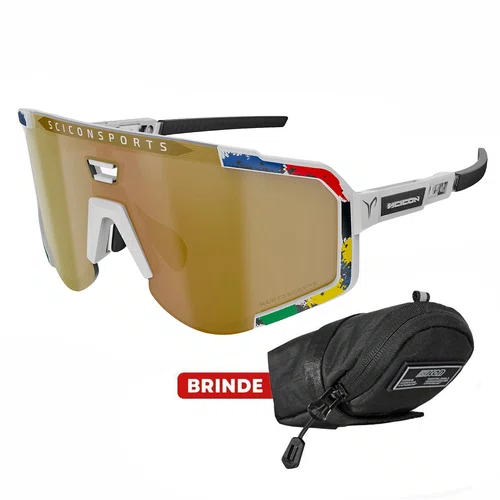 Óculos de Ciclismo Scicon Aeroscope World Champion Multimirror Bronze 2 Lentes
