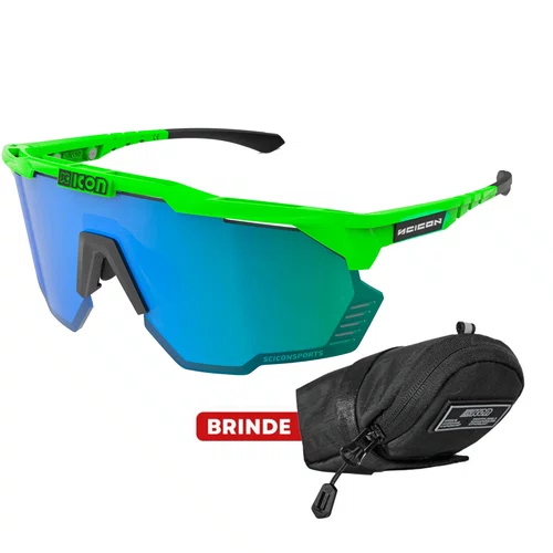Óculos de Ciclismo Scicon Aeroshade Kunken Multimirror Green 2 Lentes