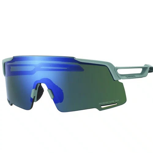 Oculos de Ciclismo Shimano Equinox5 Ridescape Gravel Bleu Sarcelle 2 Lentes