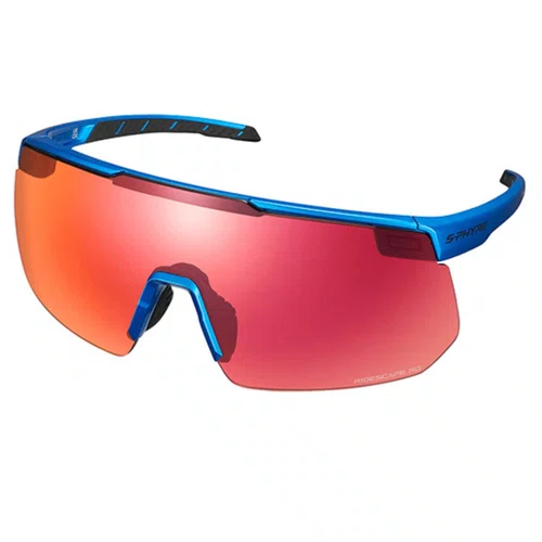 Óculos de Ciclismo Shimano S-Phyre RD Ridescape Metálico Azul 2 lentes