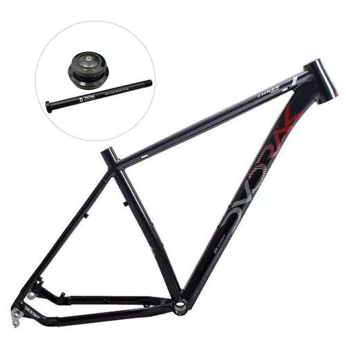Quadro de Bicicleta Dvorak Three Boost Alumínio Preto e Vermelho
