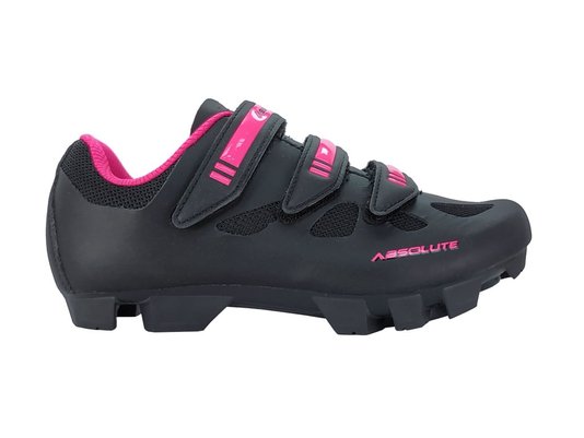 Sapatilha de Ciclismo Absolute Mia MTB Preta e Rosa Sapatilha de Ciclismo Absolute Mia MTB Preta e Rosa